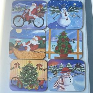 Jason coasters set of 6 Christmas whimsy